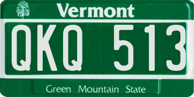 VT license plate QKQ513