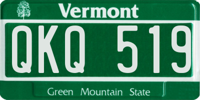 VT license plate QKQ519