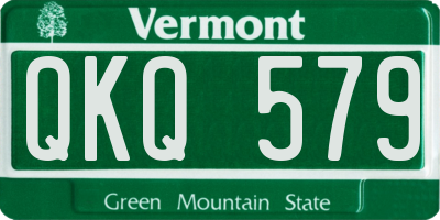 VT license plate QKQ579