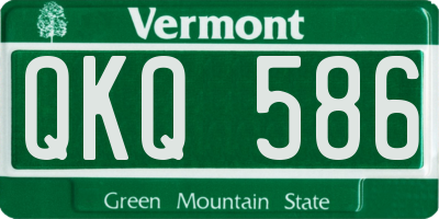 VT license plate QKQ586