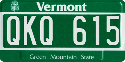 VT license plate QKQ615