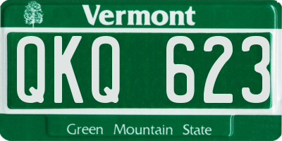 VT license plate QKQ623