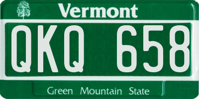 VT license plate QKQ658