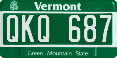 VT license plate QKQ687