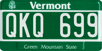 VT license plate QKQ699