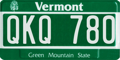 VT license plate QKQ780