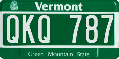 VT license plate QKQ787