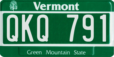 VT license plate QKQ791