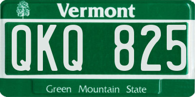 VT license plate QKQ825