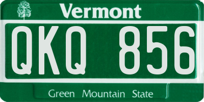 VT license plate QKQ856