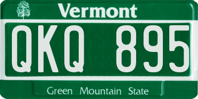 VT license plate QKQ895