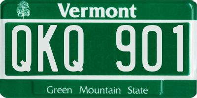 VT license plate QKQ901