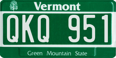 VT license plate QKQ951