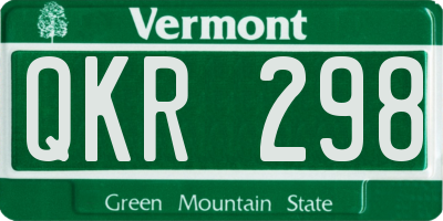 VT license plate QKR298