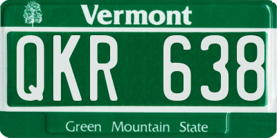 VT license plate QKR638