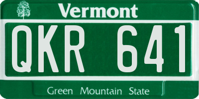 VT license plate QKR641