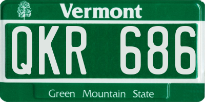 VT license plate QKR686