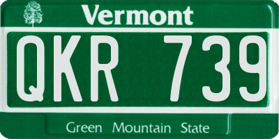 VT license plate QKR739