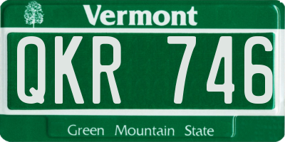 VT license plate QKR746