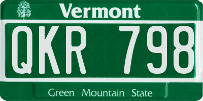 VT license plate QKR798