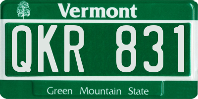 VT license plate QKR831