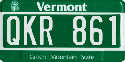 VT license plate QKR861