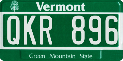 VT license plate QKR896