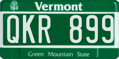 VT license plate QKR899