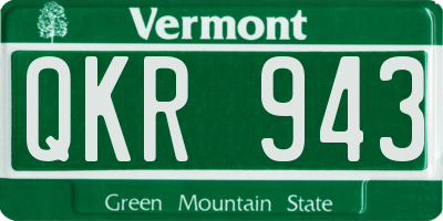 VT license plate QKR943