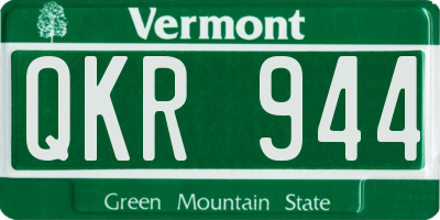 VT license plate QKR944