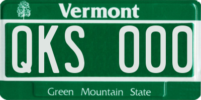 VT license plate QKS000