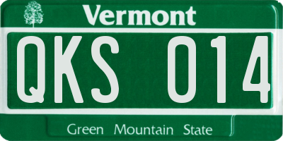 VT license plate QKS014