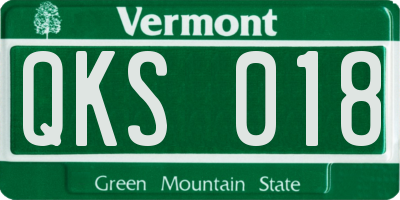 VT license plate QKS018