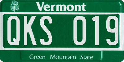 VT license plate QKS019