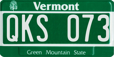 VT license plate QKS073