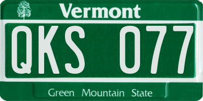 VT license plate QKS077