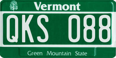 VT license plate QKS088