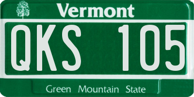 VT license plate QKS105