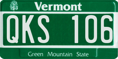 VT license plate QKS106