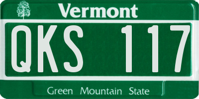 VT license plate QKS117