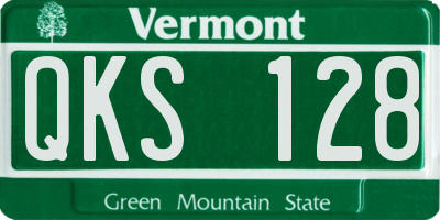 VT license plate QKS128