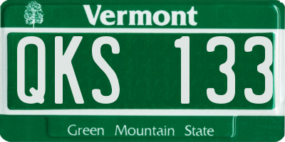 VT license plate QKS133