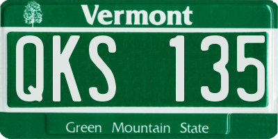 VT license plate QKS135