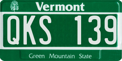 VT license plate QKS139
