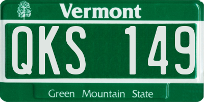 VT license plate QKS149