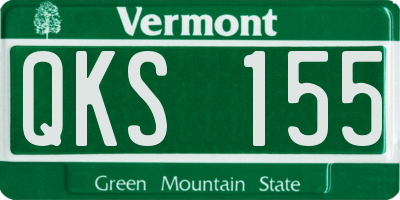 VT license plate QKS155