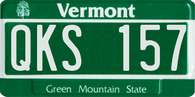 VT license plate QKS157