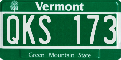 VT license plate QKS173