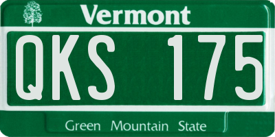 VT license plate QKS175