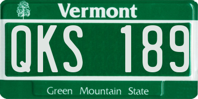 VT license plate QKS189